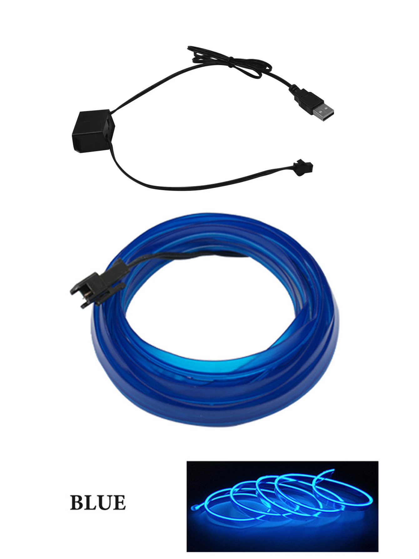 Car Led Decoration Cold Light Interior Modification Strip USB Car Atmosphere Light Lamp Line - Image 2