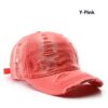 Retro Pure Color Washed Hole Light Board Baseball Cap - Image 3
