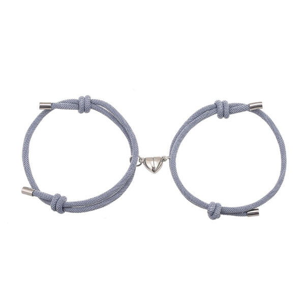 Simple Nylon Love Magnetic Bracelet - Image 3