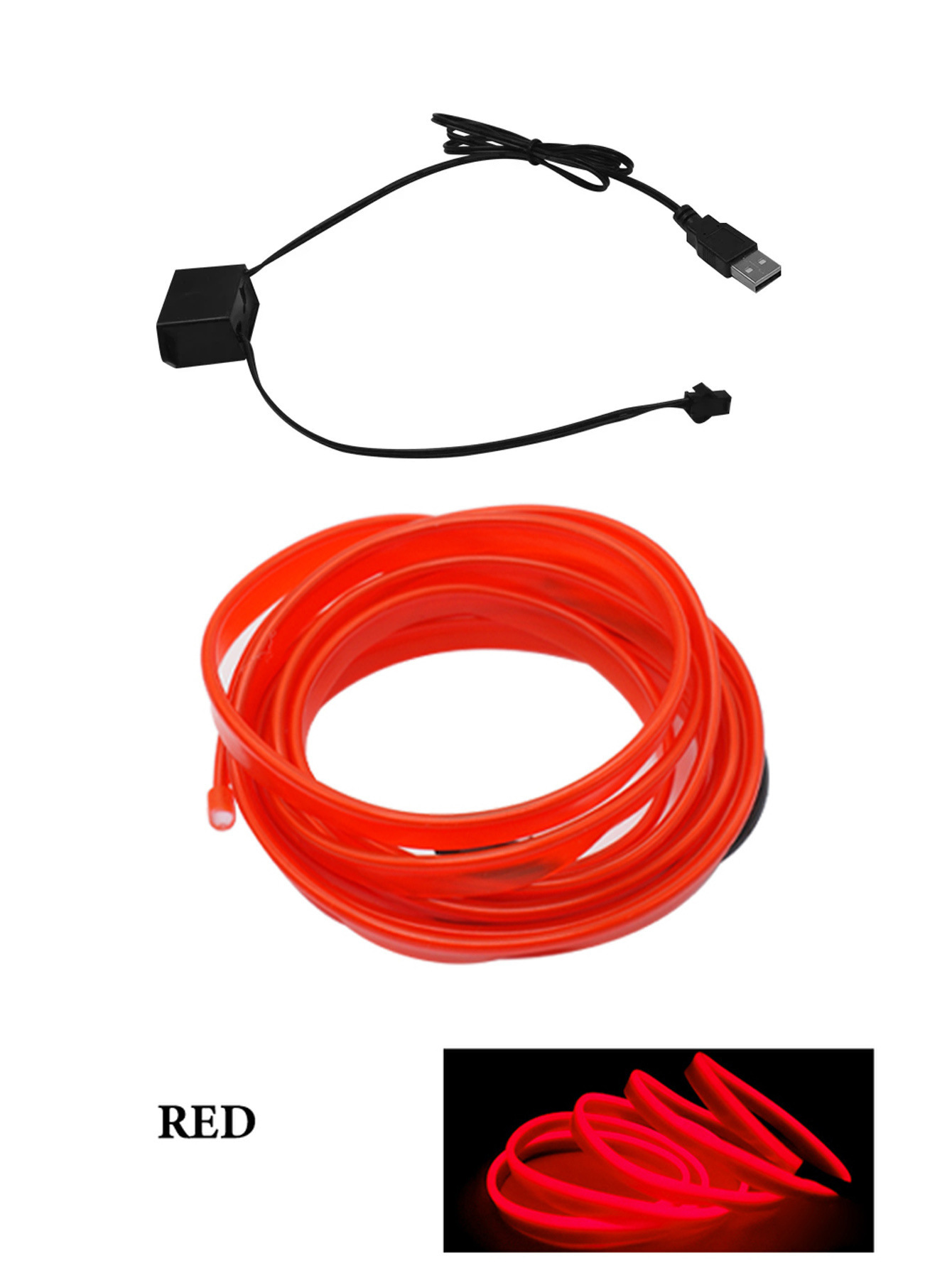 Car Led Decoration Cold Light Interior Modification Strip USB Car Atmosphere Light Lamp Line - Image 5