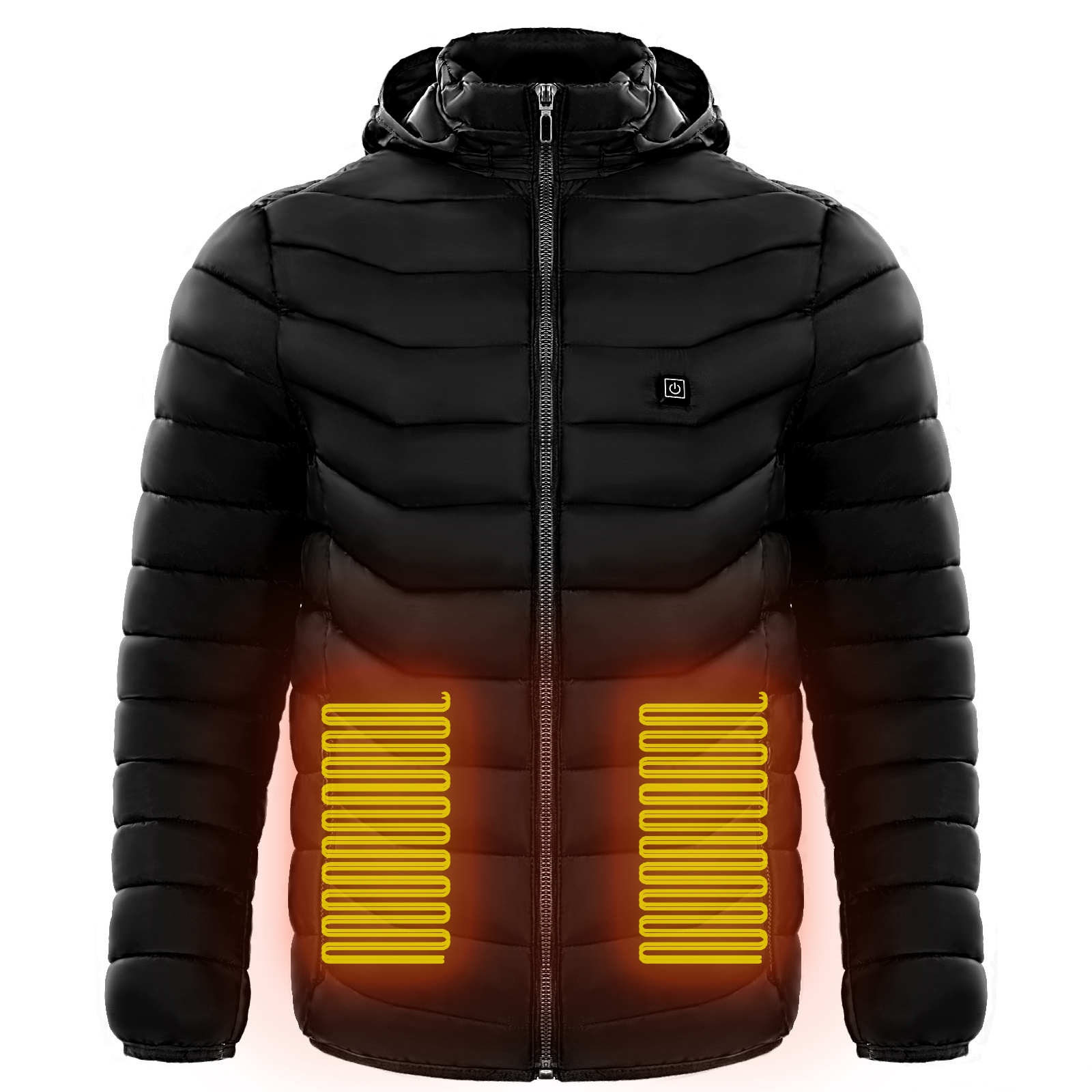 Men Heated Puffer Jacket Electric Heating Coat Insulated Hood Windbreaker 9Heat Zones - Image 7