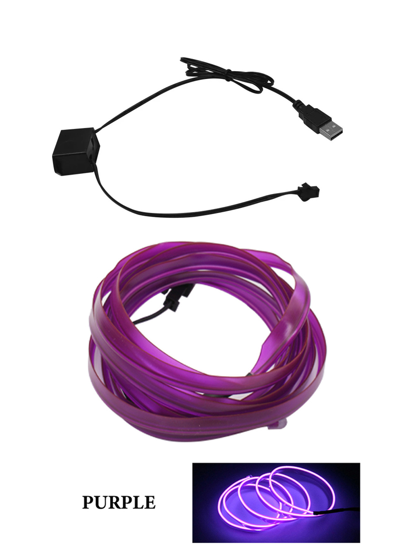 Car Led Decoration Cold Light Interior Modification Strip USB Car Atmosphere Light Lamp Line - Image 8