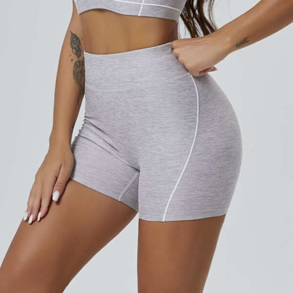Nude Feel High Elastic Sports Contrast Color Bra Shoulder Straps Fitness Yoga Suit - Image 10