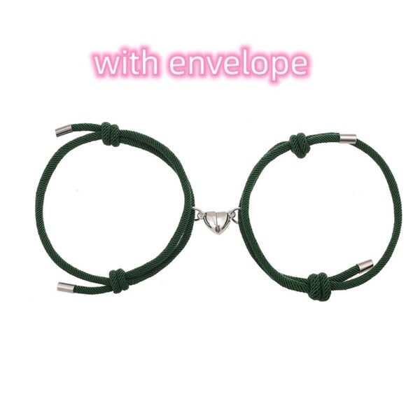 Simple Nylon Love Magnetic Bracelet - Image 5